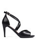 Chic Black High-Heel Sandals by Sergio Leone