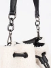 Black Shearling-Style Handbag