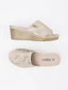 Women's wedge sandals taupe