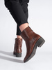 Sergio Leone Ankle-High Brown Leather Boots
