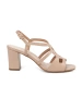Beige women's heeled sandals