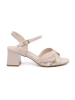 Beige Block Heel Sandals