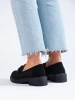 Loafersy damskie Potocki zamszowe czarne