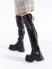 Black Over-the-Knee Platform Boots