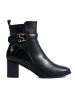 Stylish Black Block Heel Ankle Boots