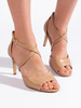 Chic Beige High-Heel Sandals by Sergio Leone