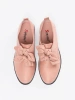 Light Pink Suede Loafers with Decorative Bow