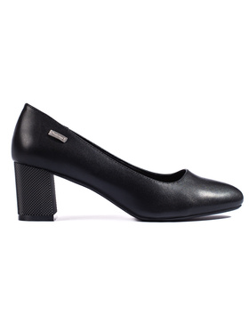 Silver Block Heel Pumps by Sergio Leone