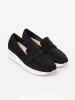 Black Suede Platform Loafers
