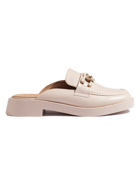 Beige Full Platform Slides