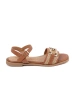 Brown sandals with leather insole