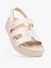 Classic beige platform sandals