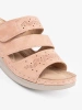 Light pink wedge flip-flops