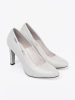Grey Classic High-Heeled Pumps