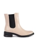 Light Beige Chelsea Ankle Boots with Elastic Insert