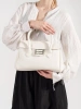 White shoulder bag with strap