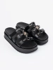 Black women's platform slides