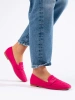 Fuchsia Suede Comfort Loafers