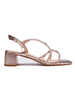 Sergio Leone Gold-Pink Sandals with Decorative Straps