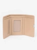 Women's beige faux leather wallet