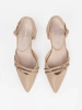Beige slingback pumps