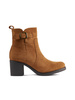 Chic Brown Block Heel Ankle Boots
