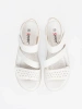 White women's velcro sandals