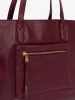 Burgundy bag with gold elements