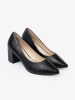 Black Pumps on an Impressive Column Heel