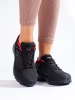 Buty trekkingowe damskie DK Waterproof czarno-czerwone