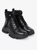 Black ankle boots with chunky sole and zipper by Sergio Leone