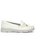 White Comfy Faux Leather Loafers