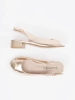 Gold low-heel sandals