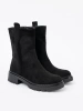 Black ankle boots with thick sole