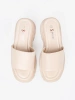 Light Beige Platform Slide Sandals