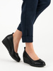 Black Wedge Heel Pumps