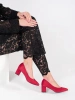 Red Suede Women's Pumps