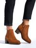 Classic Brown Block Heel Boots