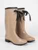 Beige Patent Rain Boots