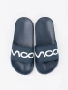 Navy Blue Slides with Inscription