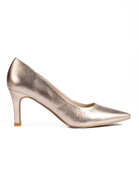 Classic Gold Heeled Pumps