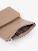 Small beige women's wallet made of eco-leather