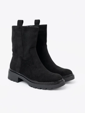 Stylish ankle boots with thick, black soles