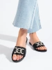 Chic Black Sandals with Elegant Buckle