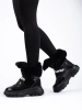 Black Snow Boots with Elastic