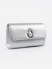 Silver clutch with silver elements