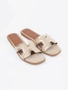 Women's Gold Flat Sandals