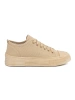 Beige low-top women's sneakers