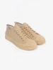 Beige low-top women's sneakers