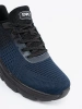 Navy blue and black men's shoes